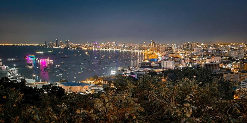 Pattaya: Big Buddha Temple and Night Market Tour - Khao Phra Tamnak at sunset