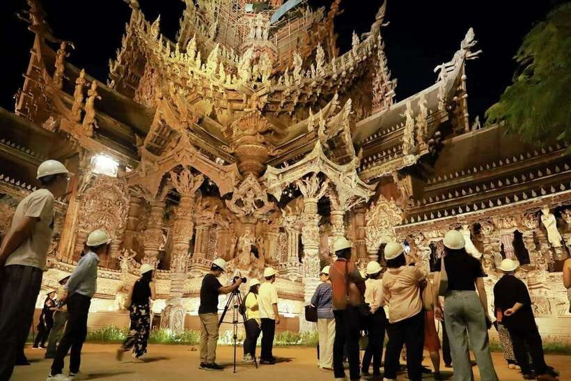 Pattaya: The Sanctuary of Truth Entry Ticket with Transfer - Entering the wooden temple