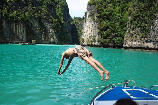 Phi Phi with Maya and Bamboo Island Day Trip by Speedboat - Pileh Lagoon and the limestone cliffs