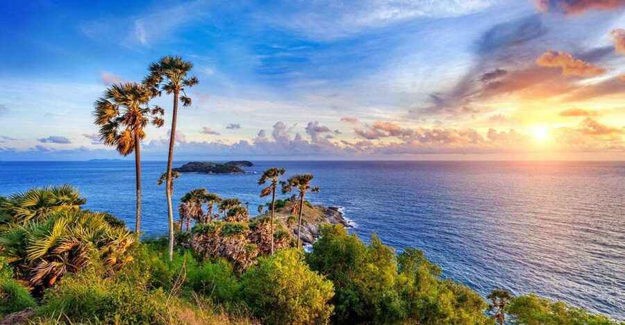 Phuket: Amazing Sunset View & Local Market Tour - Promthep Cape when the sky turns gold