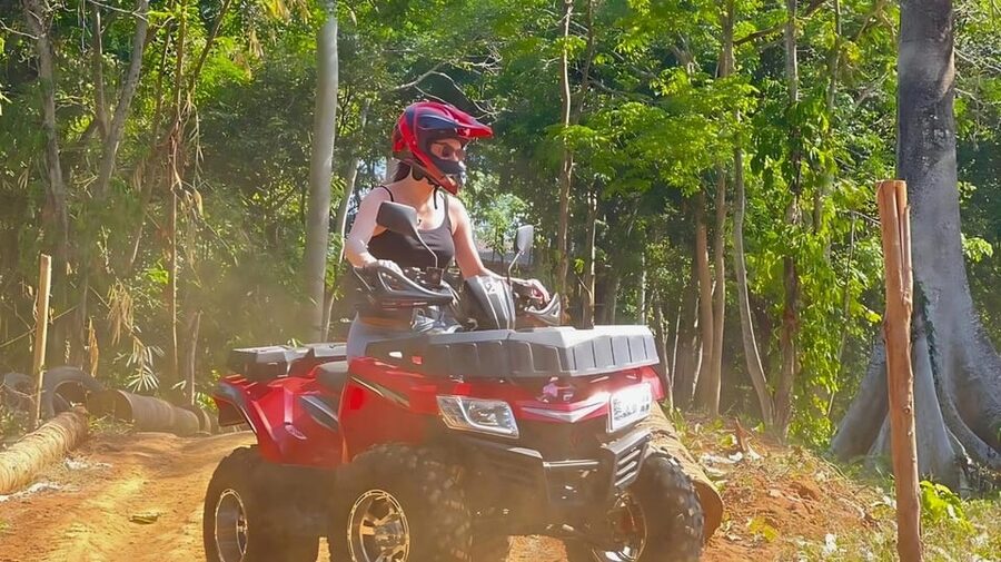 Phuket: ATV Ride with Secret Sea Viewpoints and Swing - The practice track comes before the jungle