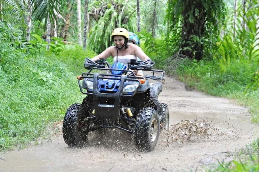 Phuket: Bamboo Rafting, Monkey Cave, and ATV Option - The jungle walk and the small waterfall