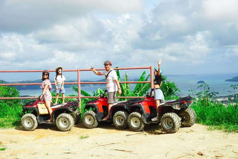 Phuket: Big Buddha Viewpoint ATV Tour and Zipline Adventure - Riding ATVs through Phuket’s rubber jungle