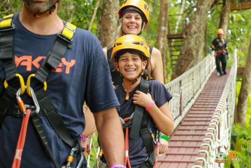 Phuket: Erawan Zipline Adventure with Ocean Views in Patong - Flying through the course