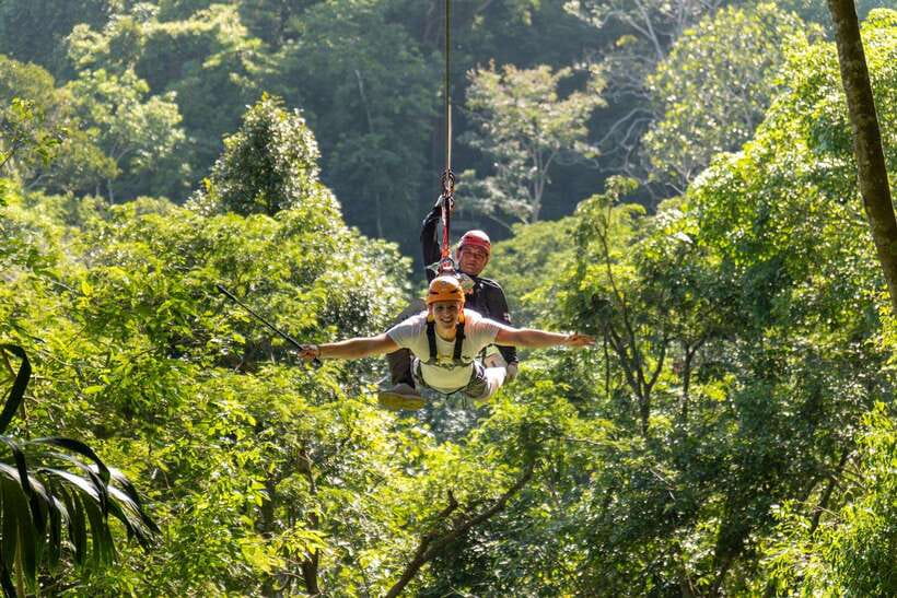 Phuket: Erawan Zipline Adventure with Ocean Views in Patong - Bridges, stairs, and controlled abseils