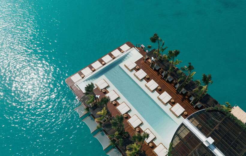 Phuket: YONA Floating Beach Club Day Experience - Reaching the floating venue by shuttle boat