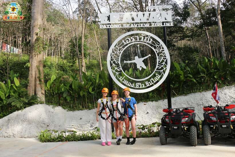 Phuket: Zipline Adventure Ocean Views in Patong & Transfer - Flying above Patong Beach