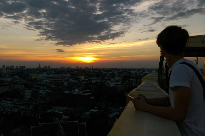 Private Bangkok Tuk Tuk Sunset Long-tail Night Lights - Sunset from Wat Saket and the Golden Mount