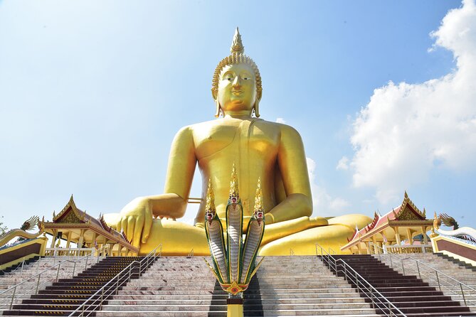 Private Excursion to Ayutthaya, World Heritage site and Ang-Thong Discovery - Wat Muang and the great golden Buddha