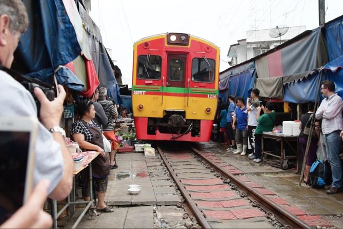 Private Excursion to Maeklong Railway and Floating Markets - Mae Klong Railway Market and the passing train