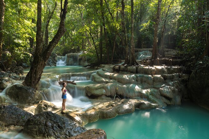 Private Kanchanaburi Erawan Waterfall&Thai-Burma Death Railway Tour from Bangkok - Erawan Waterfall and seven levels of walking