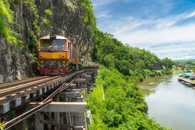Private Kanchanaburi Erawan Waterfall&Thai-Burma Death Railway Tour from Bangkok - JEATH Museum and a harder picture of the railway