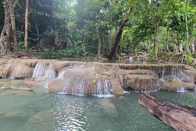 Private Tour to Erawan Waterfall and Boat Tour in Kanchanaburi - The Bridge over the River Kwai from land and water