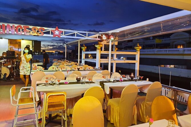River Star Princess Dinner Cruise: Bangkok Chao Phraya River - King Taksin the Great Bridge and the lower river
