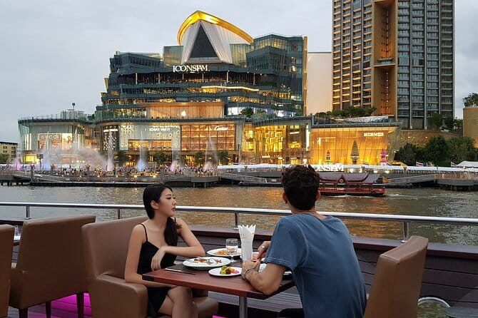 Romantic Sunset The Planet Cruise with Bangkok Night Views - Rama VIII Bridge and Taksin Bridge