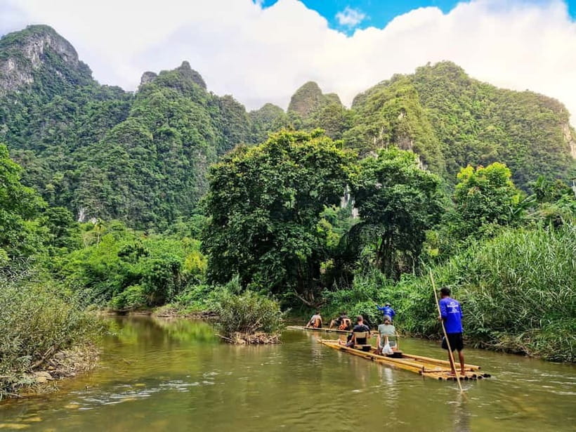 Sok River: Bamboo Raft Ride, Monkey Temple & View Point Tour - Meeting the monkeys at the cave temple