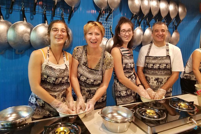 Tingly Thai Cooking Class with Morning Market Tour - Instructors Cho, Nam, and Song set the mood