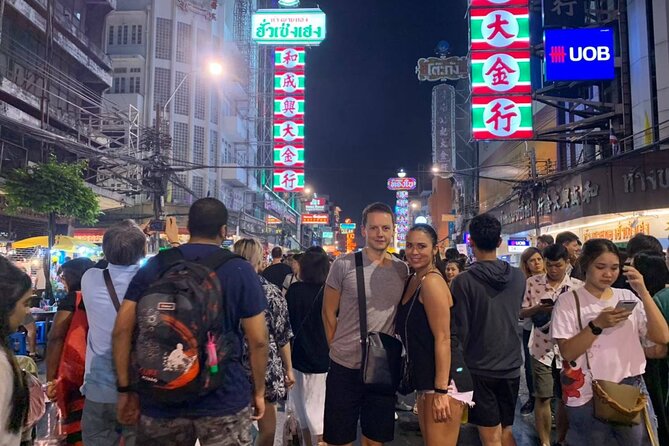 Tuk-tuk tour Bangkok by Night with Chinatown meal and hotel transfers - Grand Palace and Wat Pho are quick old-town glimpses